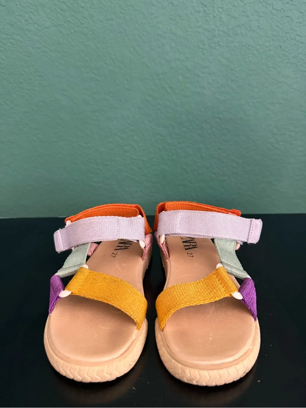 Zara Vibrant Color Block Sandals